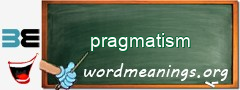 WordMeaning blackboard for pragmatism